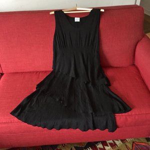 Black Click Tiered Dress